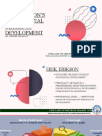 Erik Erikson'S Psychosocial Stages of Development: Our Lady of The Holy Rosary School