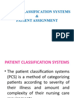 Patient Classification & Assignment