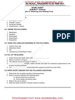 Work Sheet SUBJECT-Science: Chapter 9: Obtaining and Utilizing Food Class - Vii