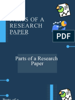 Parts of A Research Paper