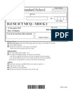 IGCSE ICT MCQ Mock 1 - Full