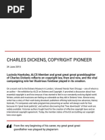 'Charles Dickens, Copyright Pioneer.' Lucinda Hawksley