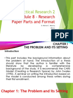 Research Paper Parts and Format by DR. MICHAEL C. MABALAY