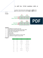 8086 Program To Add Two 16-Bit Numbers With or Without Carry