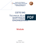 CETE 543 - Technical Elective 2 Earthquake Engineering, Module