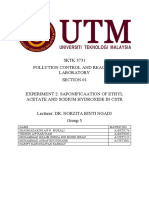 Experiment 2 - SAPONIFICAATION OF ETHYL ACETATE AND SODIUM HYDROXIDE IN CSTR