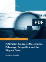 Putin's Not-So-Secret Mercenaries: Patronage, Geopolitics, and The Wagner Group