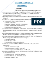 Physics 1St Term Exam (50 MARKS) : Answer The Following Questions