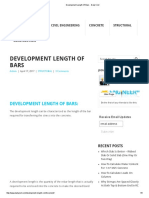 Development Length of Bars - Daily Civil