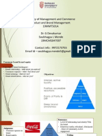 Faculty of Management and Commerce Product and Brand Management 19MMT501A Dr. G Devakumar Soubhagya L Mende 19MCMS047097 Contact Info: 9972173755