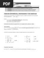 Funcion Exponencial Propiedades Y Sus Graficas: TIPO DE ACTIVIDAD: Ejercicios