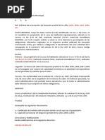 Minuta Derecho de Petición Impuesto Predial