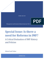 A Critical Evaluation of IMF History and Policies