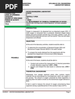 Lab Manual 5.2 - LEVEL 2 - Dissolved Oxygen (DO) - Biochemical Oxygen Demand (BOD)