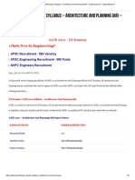 IIT Bombay - GATE 2021 Syllabus - Architecture and Planning (AR) - Download Here - StudentNews - in