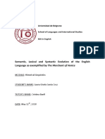 Semantic, Lexical and Syntactic Evolution of The English Language As Exemplified by The Merchant of Venice - Laura Santa Cruz Reviewed PDF