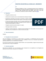 Inscripción en El Registro de Matrícula Consular (Residente) PDF