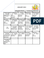 January 2021 Lunch Menu