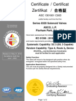 Certificate / Certificat Zertifikat /: Series 8320 Solenoid Valves Asco, L.P. Florham Park, NJ - USA