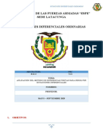 Aplicación Del Metodo de Diferencias Finitas para Resolver Ecuaciones Diferenciales