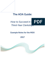 The AOA Guide:: How To Succeed in The Third-Year Clerkships