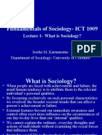 Fundamentals of Sociology-ICT 1009: Lecture 1 - What Is Sociology?