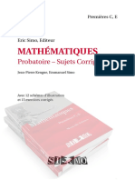 Mathématiques: Probatoire - Sujets Corrigés