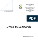 Livret de L'etudiant