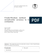 Crank-Nicolson Method: A Proof of Second-Order Accuracy in Temporal Discretization