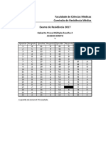 UNICAMP - 2017 - Especialidades de Acesso Direto - Prova 2 - Versão V - Gabarito