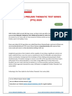 Insightsias Prelims Thematic Test Series (PTS) 2020