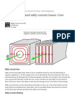 Hysteresis Loss and Eddy Current Losses: Core Losses Types: Writer