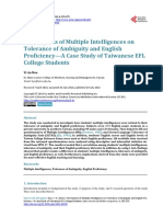 Correlation Among Multiple Intelligences, Ambiguity Tolerance and English PDF