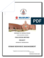 PDF HRM Project Pak Suzuki Motors DD - PDF