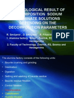 Technological Result of Decomposition Sodium Aluminate Solution