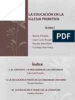 La Educación en La Iglesia Primitiva