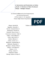 Student-Teacher Interaction and Frustration in Online Classes Among Grade 11 Students of Saint Ferdinand College - Cabagan Campus