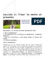 Leccion 2 Traer La Mente Al Presente