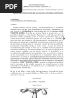 Carta de Notificacion de No Renovacion de Contrato