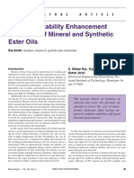 Oxidation Stability Enhancement of A Blend of Mineral and Synthetic Ester Oils