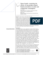 Status Brands: Examining The Effects of Non-Product-Related Brand Associations On Status and Conspicuous Consumption