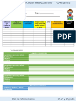 Formato para Plan de Reforzamiento