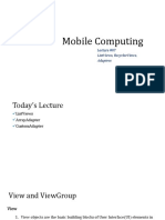 Mobile Computing: Listviews, Recyclerviews, Adapters