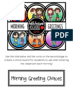 Morning Greetings Choices Icons