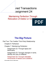 Secured Transactions Assignment 24: Maintaining Perfection Through Relocation of Debtor or Collateral