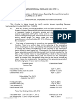 Revenue Memorandum Circular No. 075-16