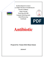 Antibiotic: Prepared By: Osama Edris Hama Saman