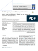 Correlation Between Damage Evolution and Resistivity Reaction of Concrete Infilled With Graphene Nanoplatelets