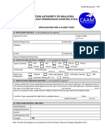 CAAM Borang 26 AFT Application For A Flight Test