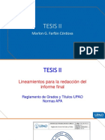 Tesis Ii: Marlon G. Farfán Córdova